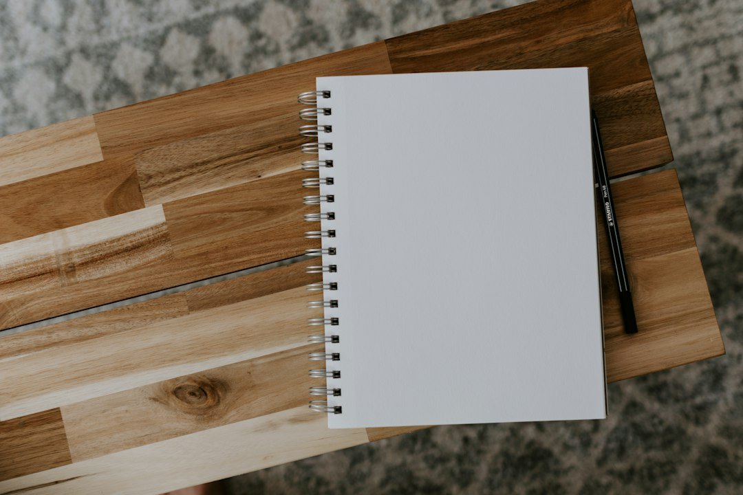 Notebook on a desk for planning ideas from content marketing examples