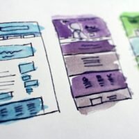 Website layout sketches illustrating SEO for subdomains vs subdirectories