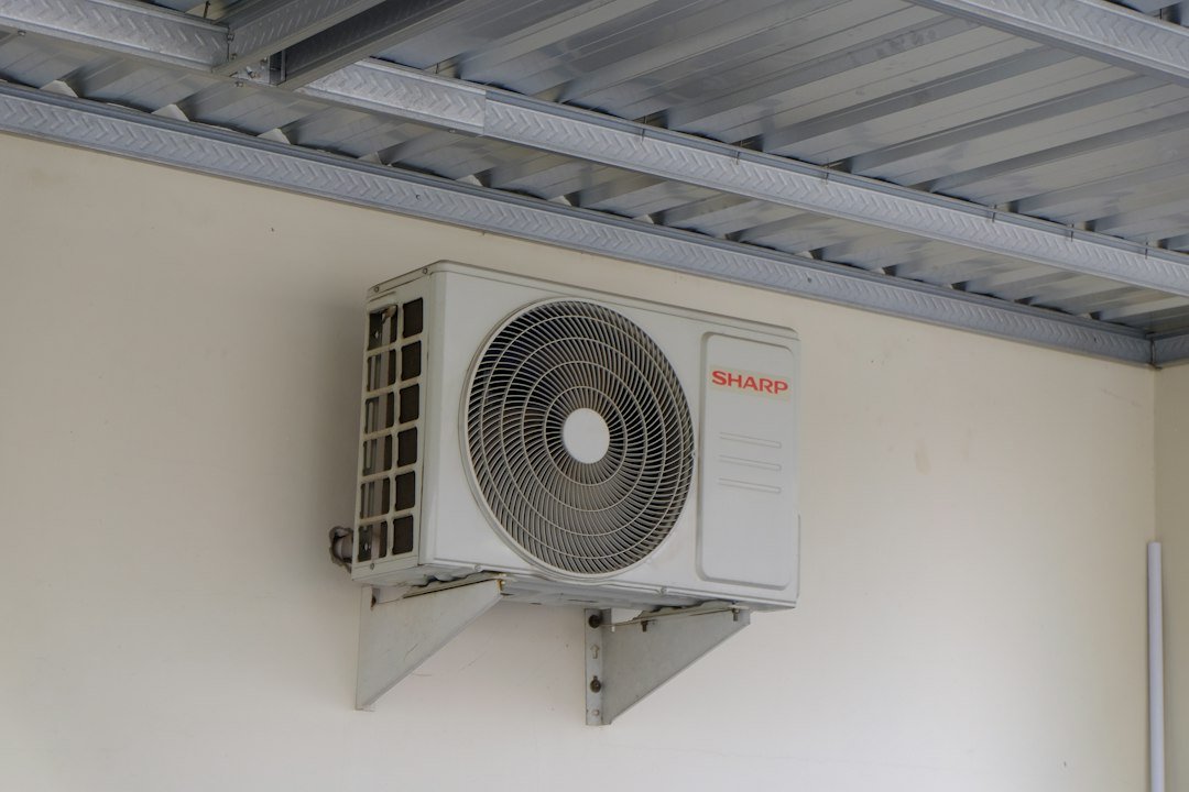SEO for HVAC companies 2026 - outdoor air conditioning unit on a home wall